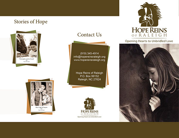 hope reins raleigh brochure print design