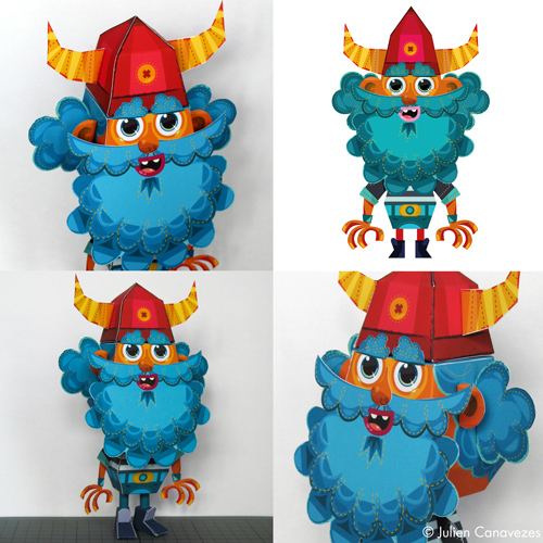 Illustrateur Illustrator designer papertoys paper toys toys Toyz toy illustrations pirate princesse viking