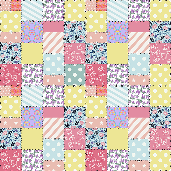 Patchwork colourful pattern