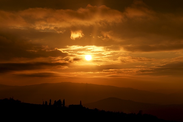 toscana Italy sunset tramonto Sun