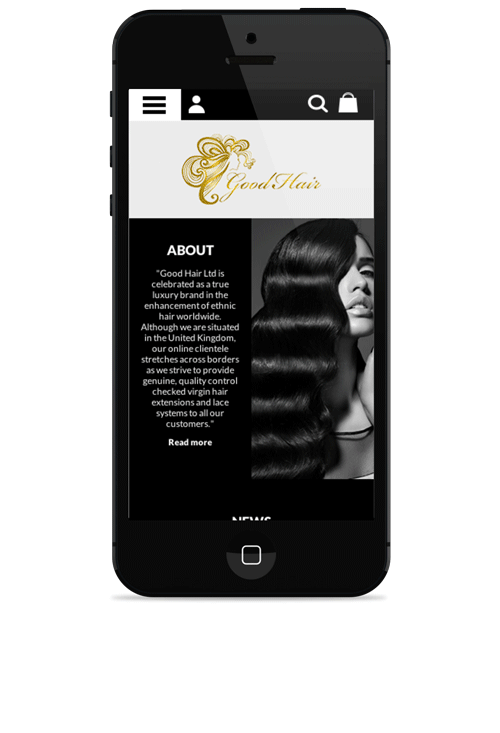GOODHAIR Website hair luxury gold black extensions shop Ecommerce design lagos London online shopping wig buy