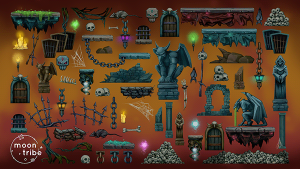 Dungeon Rampage - Level Props and Art on Behance