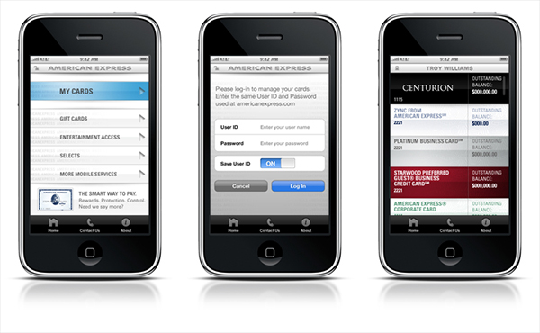 mobile design iphone Financial Services interface design