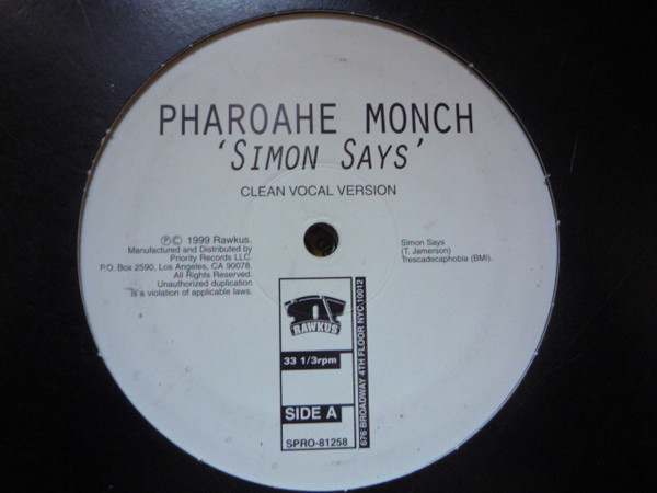 PHAROAHE MONCH - SIMON SAYS / BEHIND CLOSED DOORS - CD SINGLE RAWKUS