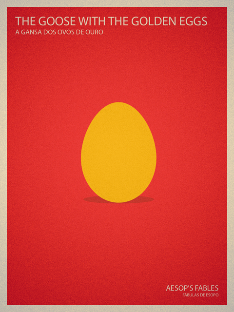 Aesop Fables minimalist Ilustração coleção poster
