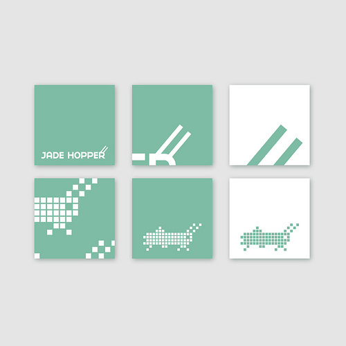 jade hopper logo visual identity stickers business card letterhead Website Corporate Identity Flash brighton developer