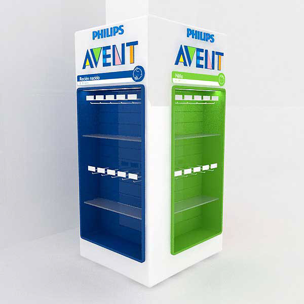Avent Philips Exhibition  Exhibidor Display diseño leila papeo diseñadora industrial basicos