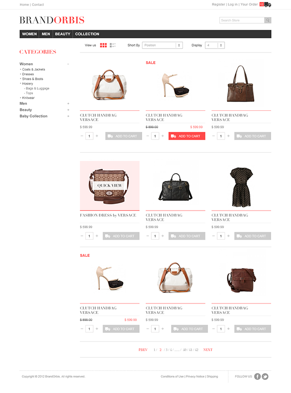 Website user interface e-commerce b2b UI Form button login register Order update add to cart Shopping shop