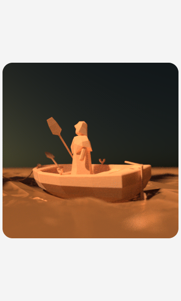 boat 3D lowpoly game dirclumsy sea animation  Fisherman