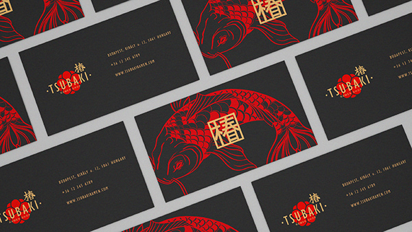 TSUBAKI ramen shop - Logo and Brand identity