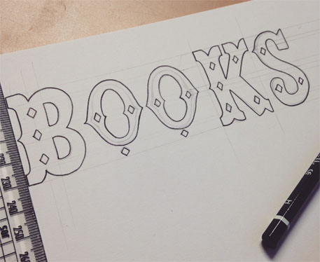 type Custom Lettering lettering art creative pen sketchbook process