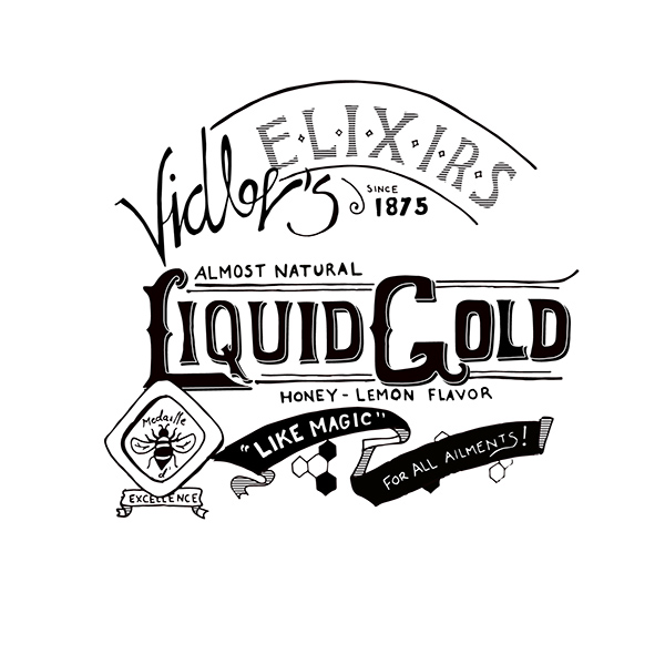 Vidler's Elixirs - Hand Lettering and Package Design