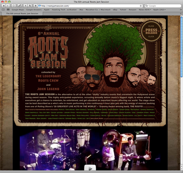 Logo Design art roots roots jam session grammys ?uestlove Questlove The Roots Key Club sunset strip hollywood Los Angeles California poster concert poster
