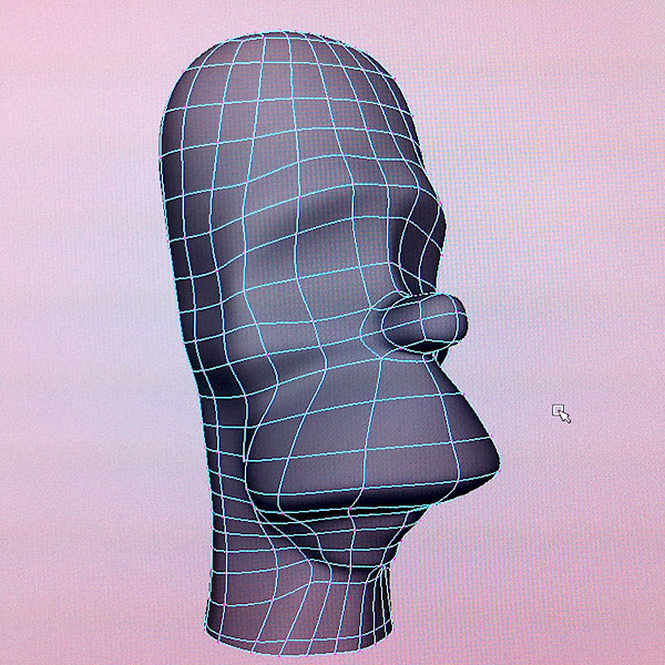 Homer head model 3d