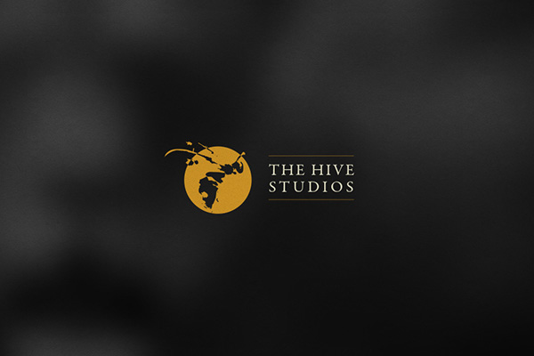 logo brandmark yellow hive bee