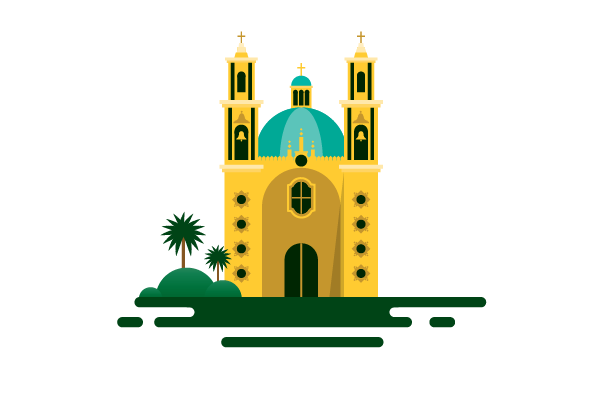 mexico Icon vector design graphic Landmark symbol