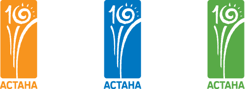 Logotype identity astana kazakhstan anniversary Holiday city decor capital