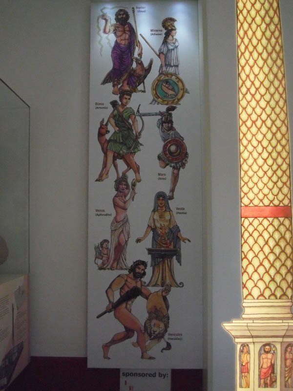 Roman Gods Roman Goddesses hercules Fortuna Jupiter Column Exhibition Illustration watercolour linedrawing watercolor educational illustration reconstructional illustration Romans