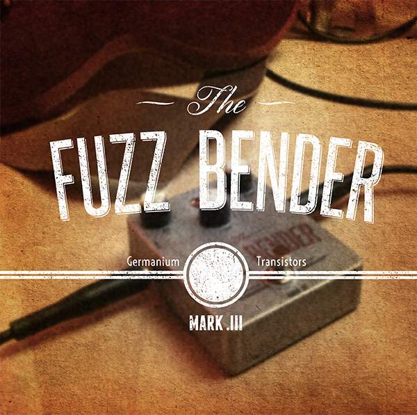 effect effet pédale pedal Fuzz bender tone bender distortion DIY guitar guitare Musique Typographie logo