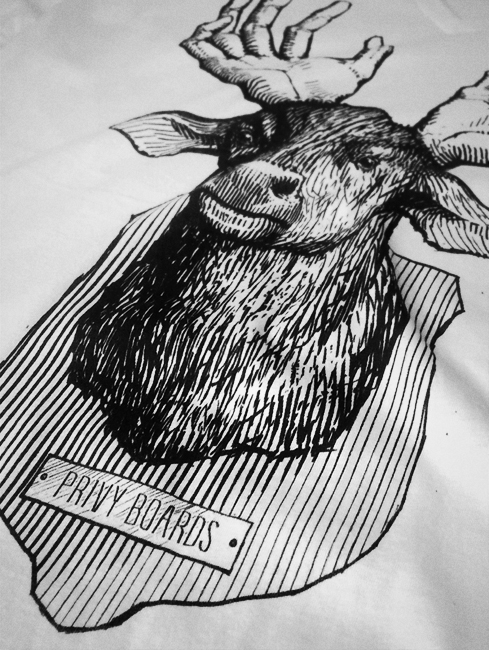 Graphic Shirts graphic shirt graphic tee shirt cross hatching Screenprinting screen printing silk screening handimals shirts loon bull stag deer
