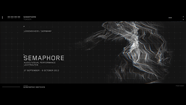semaphore Audio visual Performance video Mapping architectural Lichtrouten germany generative software art