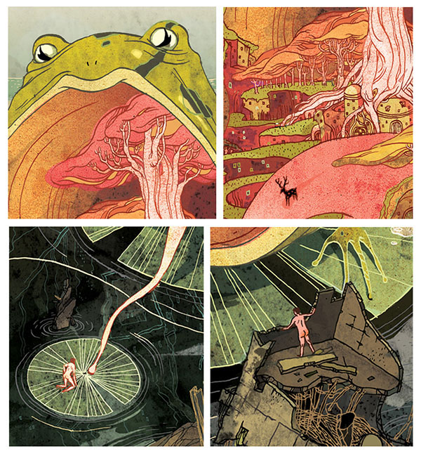 victo ngai ILLUSTRATION  frog poster cloister dragon NPR monkeys whimsical conceptual