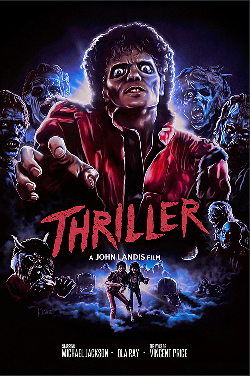 movie poster Cover Art key art vhs 80s horror action mediabook freddy krueger Michael Jackson