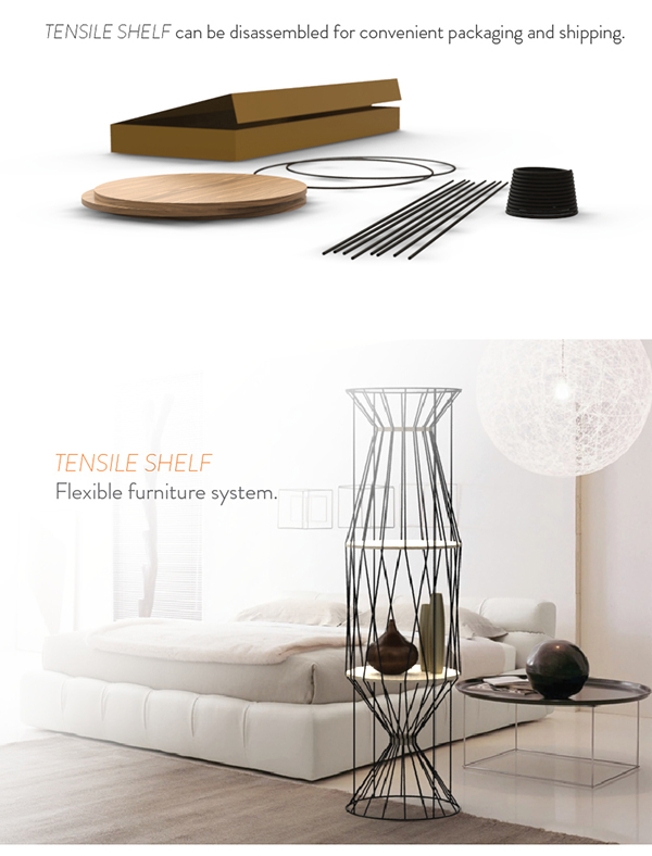 Shelf furniture flexible tensile