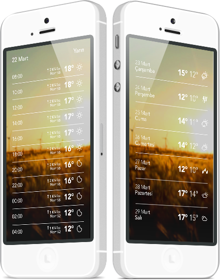 mobile ios weather app application UI ux iphone ios7