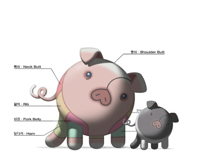nanoo Cat toy figure Character design ILLUSTRATION  나누 돼지 pig