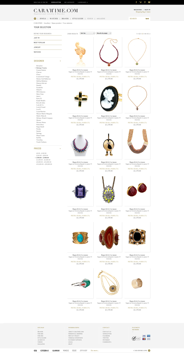 print Blog business card e-commerce identity re-design shop jewelry