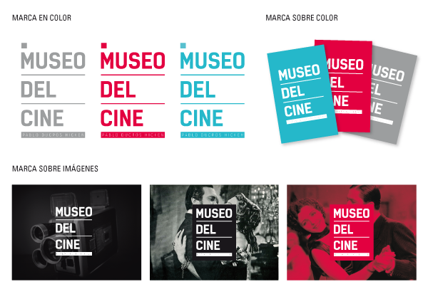 museo cine marca identidad arquigrafía señaletica Gabriele uba identity brochure flyer Signage Web Website
