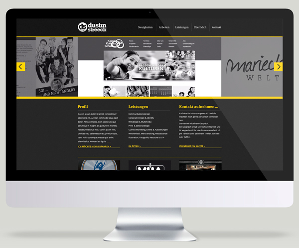 Webdesign Interface design dsdesign dustin streeck portfolio Web UI Website