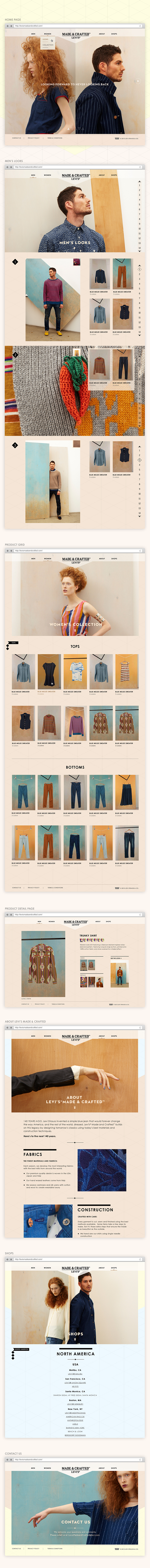levi's Website design Clothing brand
