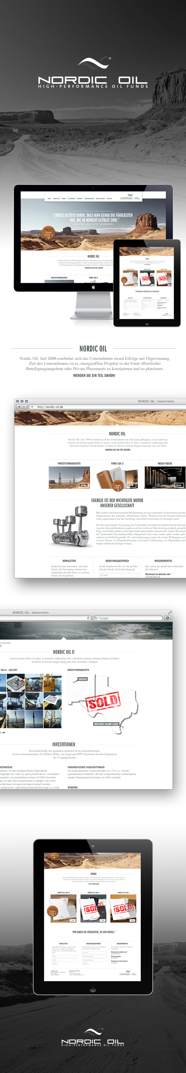 nordic oil  oil Investment Us Web design clean minimalistic user frienly grid Space 