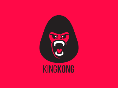 king kong gorilla logo design kingkong ape monkey Baboon