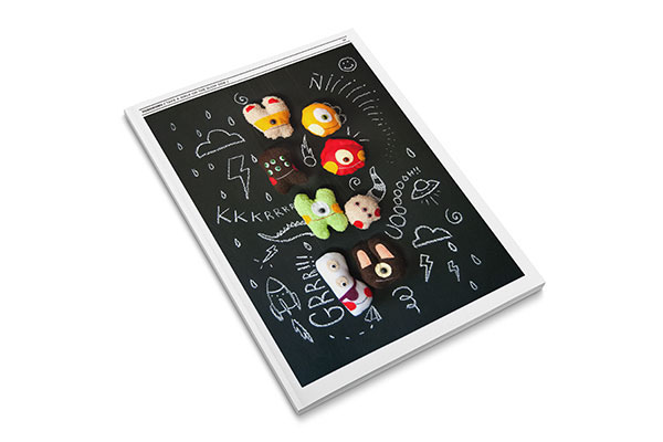 chalk Chalkboard monster volkswagen yorokobu cover magazine handmade stuffed monster making of process concept sewing craft children