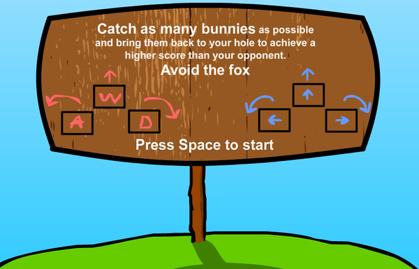 bunny catcher Flash rabbit FOX multiplayer indie Game jam