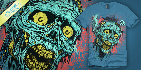 zombie yeti woodpecker t-shirt tee apparel