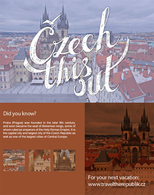 Czech Republic prague Travel lettering chalk