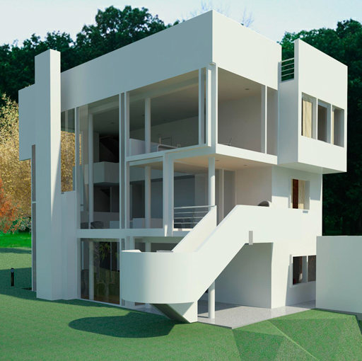 Richard Meier  architecture  Modeling 3D