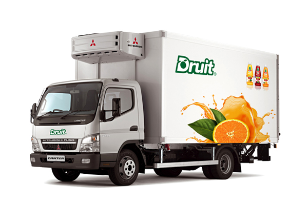 druit Fruit logo squash drinks fruit processing identity Mango orange Pineapple grape package design 