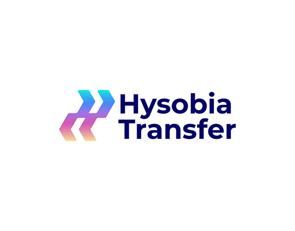 data transfer logo, H letter combined