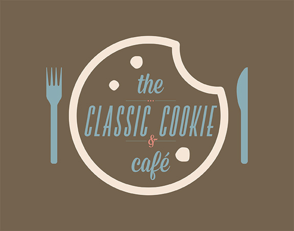 classic cookie  cookie restaurant branding  identity Logo Design menu design exterior signage interior signage design cafe