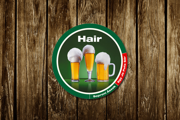 soproni beer print ad hair food styling Parody funny ászok