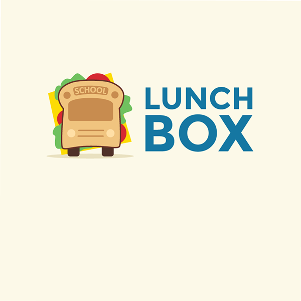 sandwich shop restaurant school bus lunch box logo