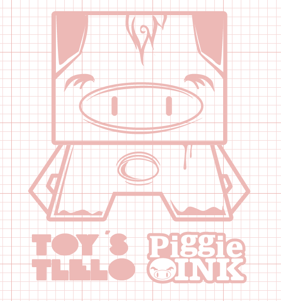 pig  paper  toy  oink  Pink   sketch  street  rurban  style  dirty  Cute paper toy oink pink sketch Street rurban Style dirty cute