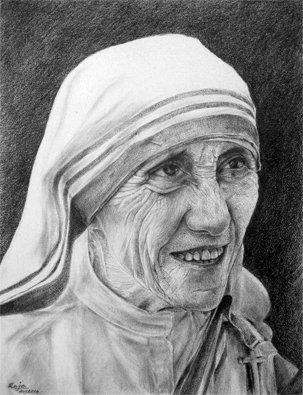 Pencil Drawing Mother Teresa 2014 on Behance