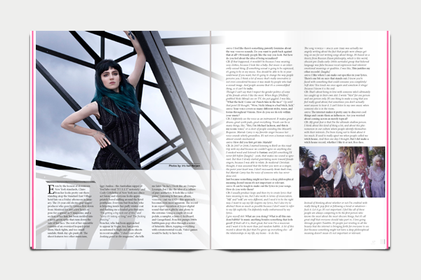 Layout magazine revista musica Diseño editorial