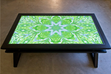 table video video art digital glass screen